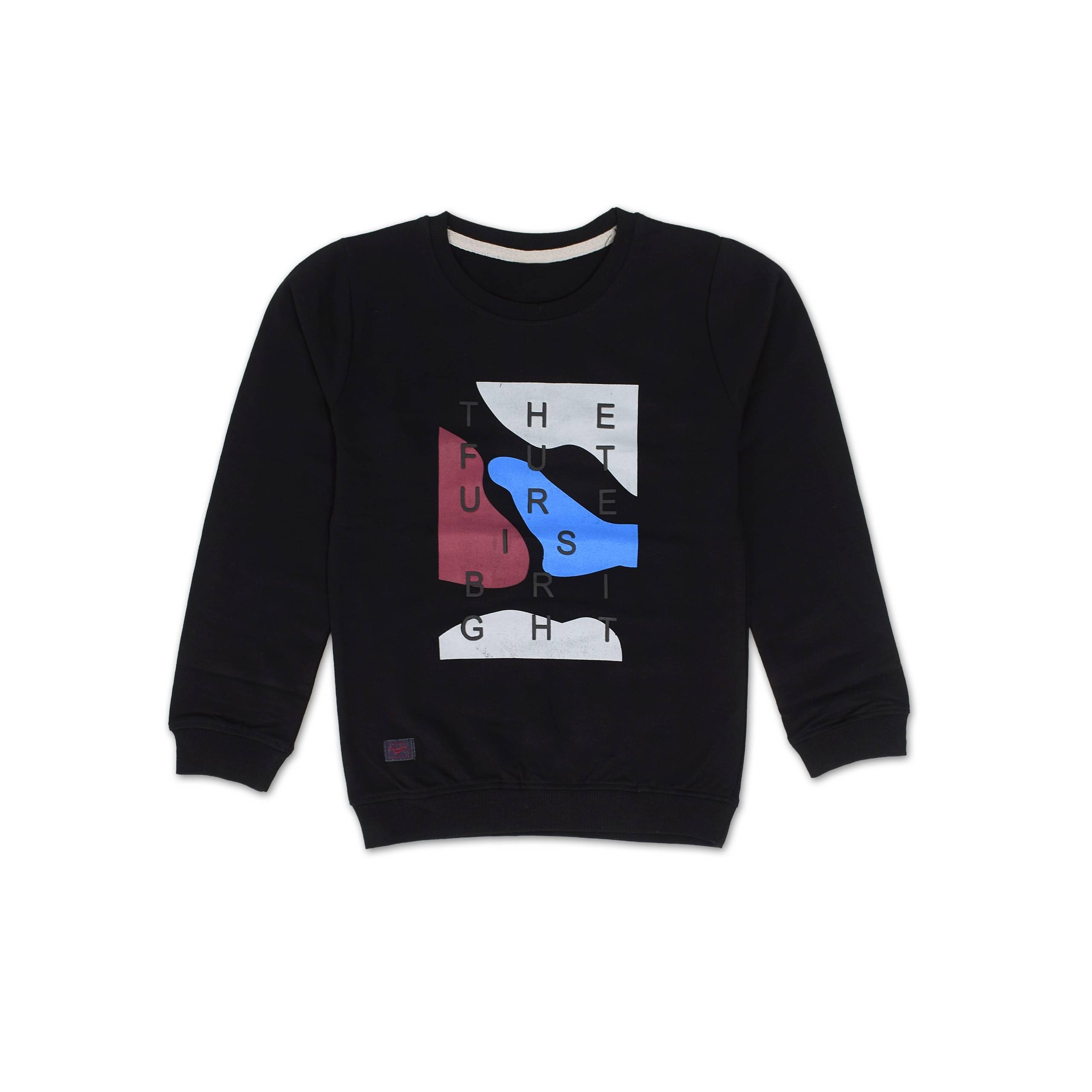     			COLOR HUNT Pack of 1 Boys Cotton Sweatshirt ( Black )