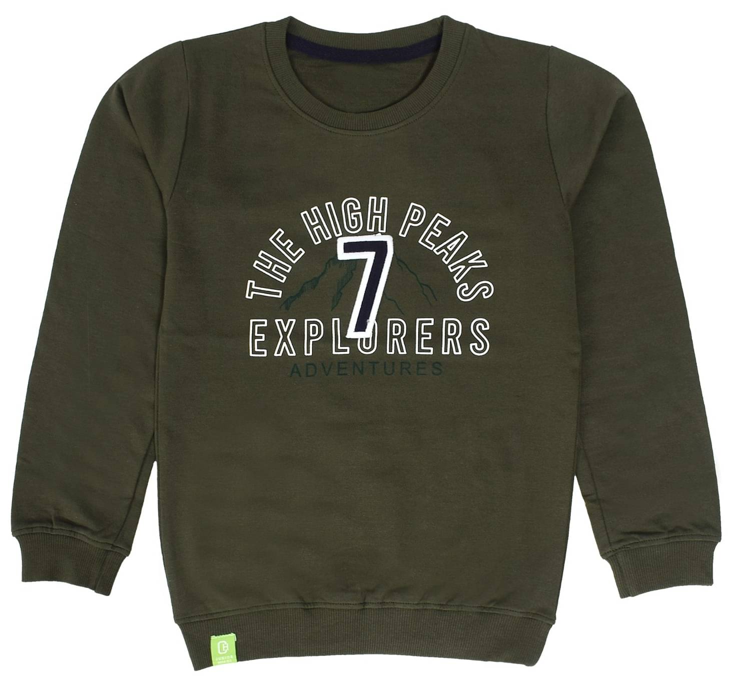     			COLOR HUNT Pack of 1 Boys Cotton Sweatshirt ( Olive )