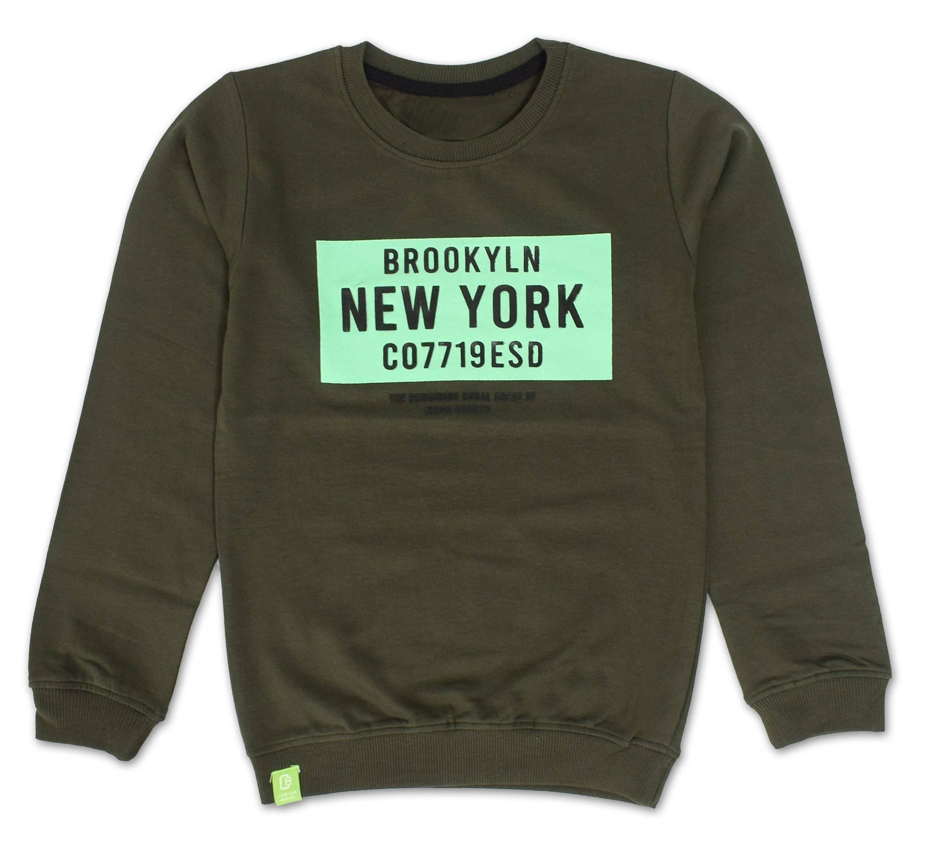     			COLOR HUNT Pack of 1 Boys Cotton Sweatshirt ( Olive )