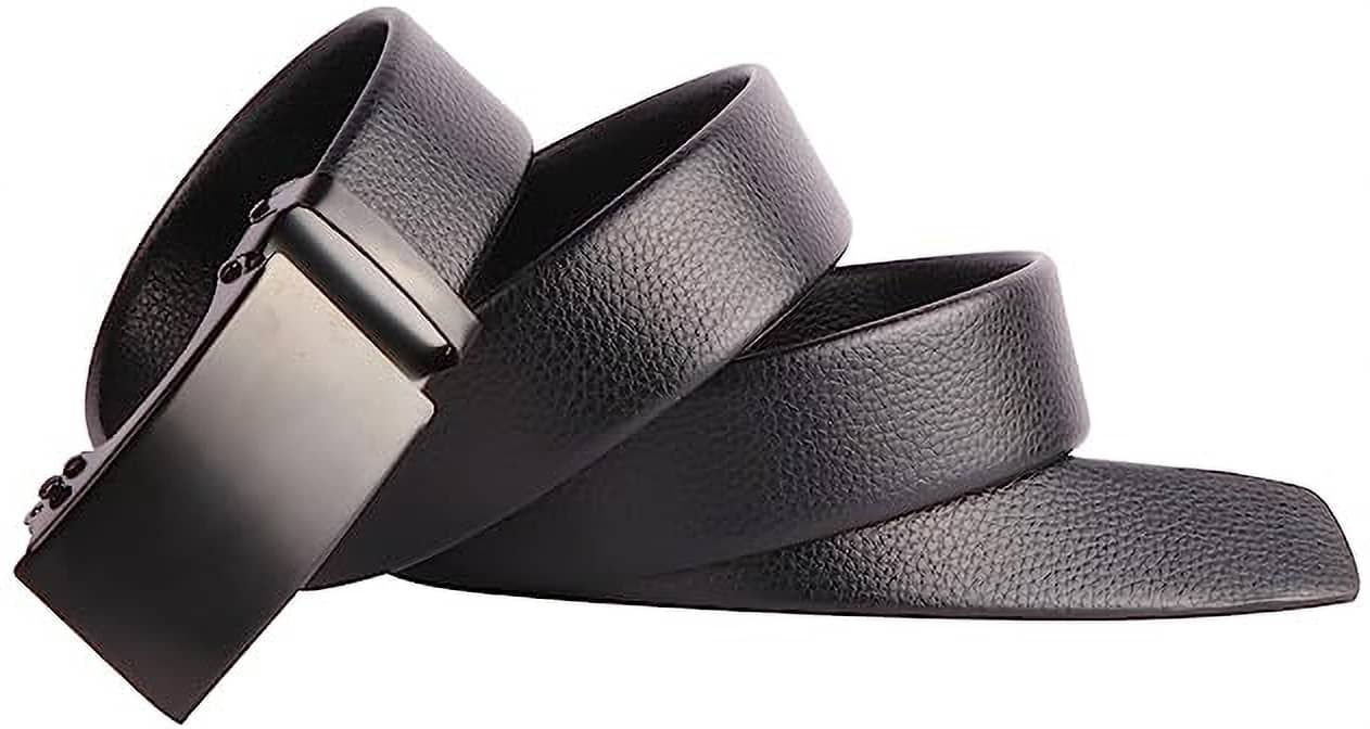 Classic World - Black 100% Leather Men's Formal Belt ( Pack of 1 )