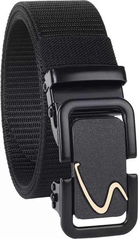 Classic World - Black Nylon Men's Casual Belt ( Pack of 1 )