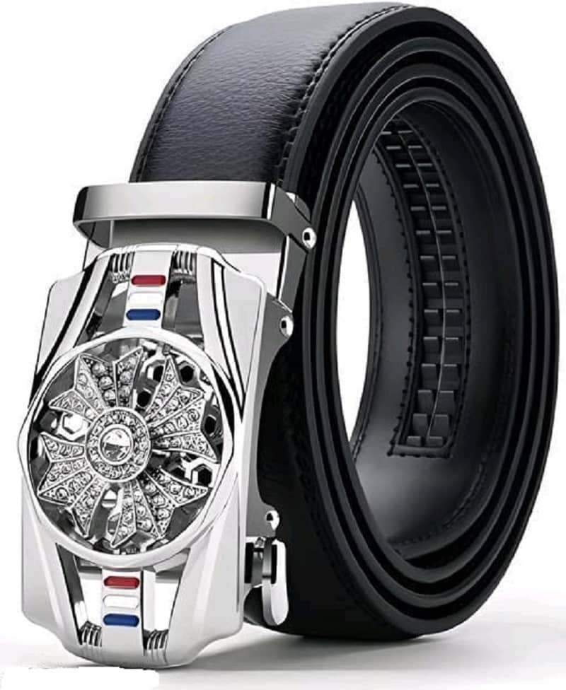 Classic World - Black PU Men's Casual Belt ( Pack of 1 )