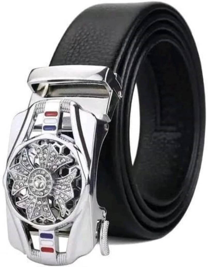    			Classic World - Black Synthetic Men's Casual Belt ( Pack of 1 )
