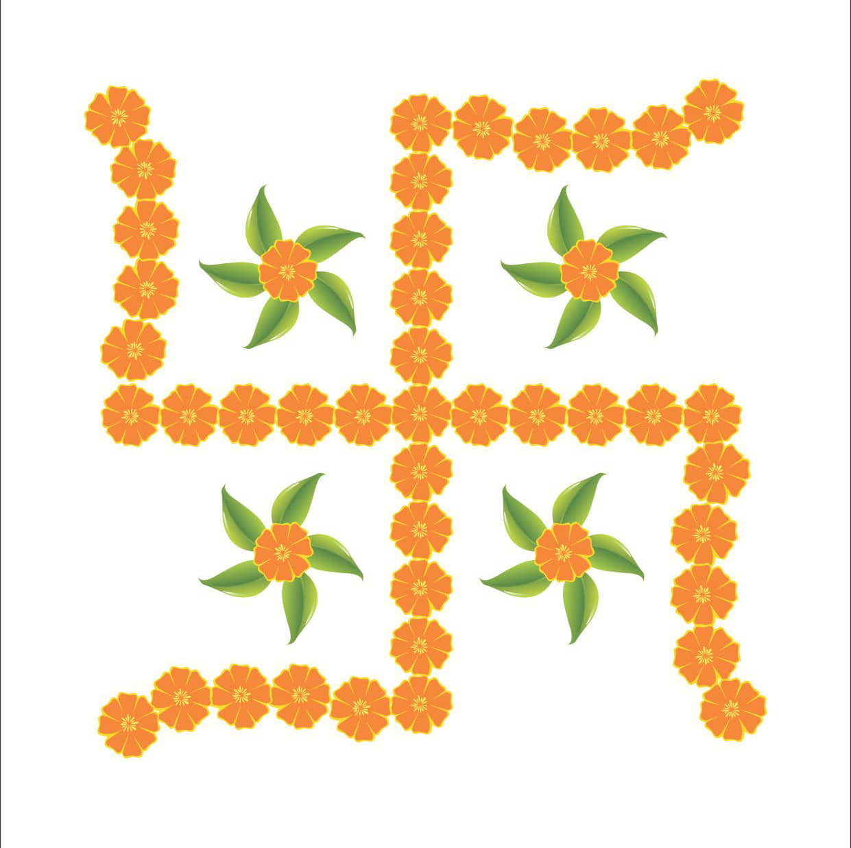 Decor Villa Floor Sticker Festival & Ocassion ( 40 x 40 cms )