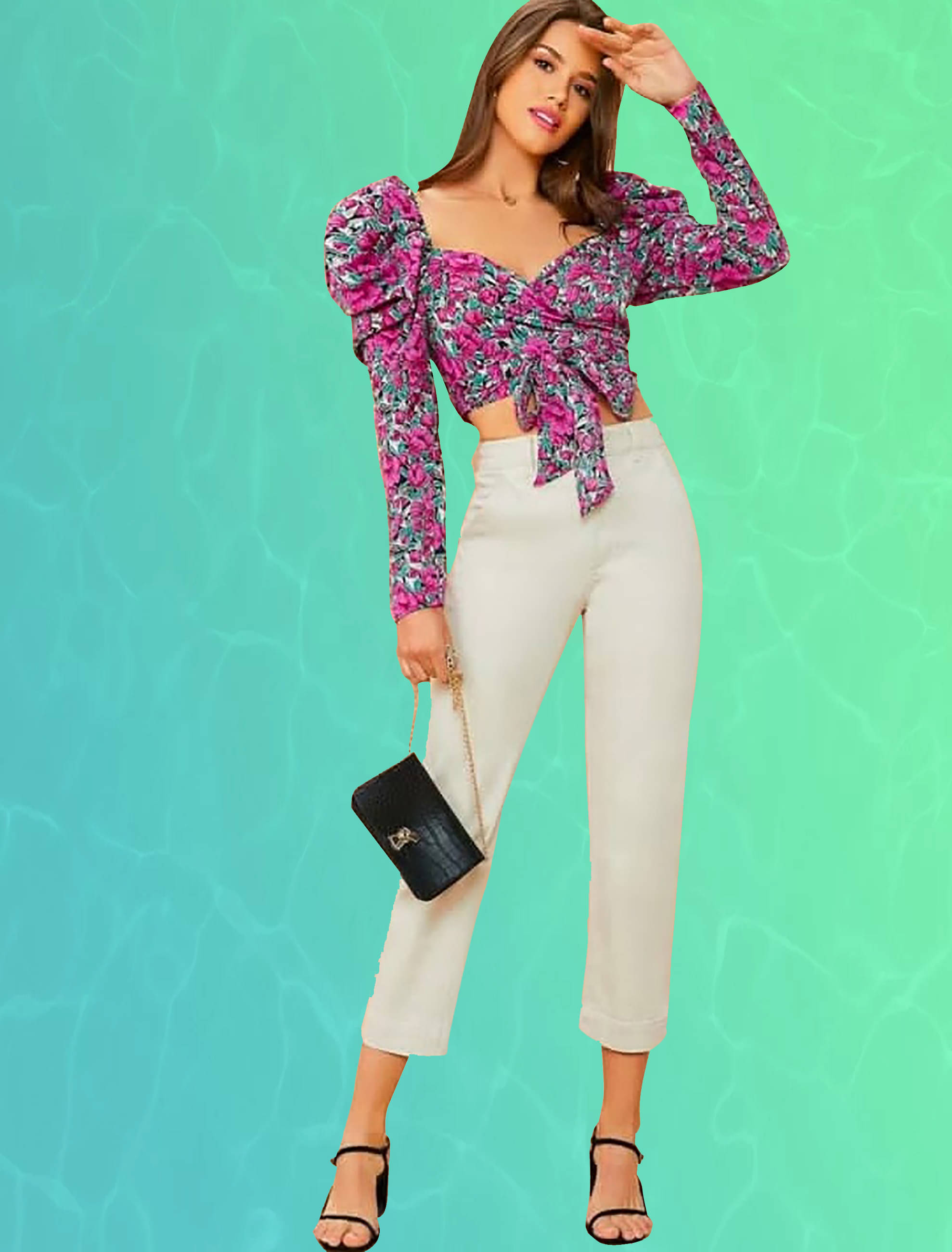 Dream Beauty Fashion Women's Polyester Crop Top ( Pink ) Dream Beauty Fashion Women's Polyester Crop Top ( Pink )