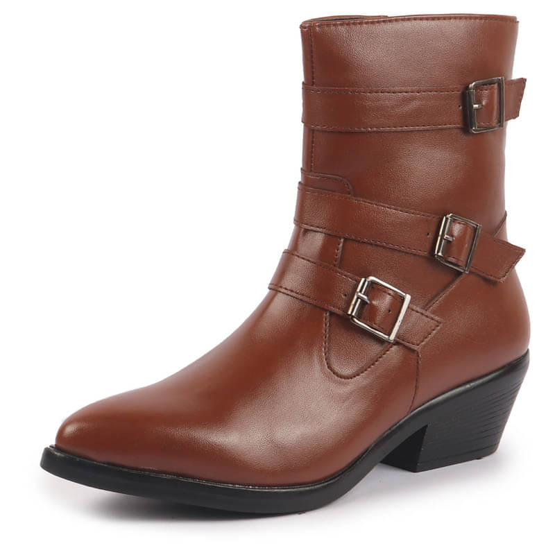 Fausto Tan Women's Ankle Length Boots     			Fausto Tan Women's Ankle Length Boots