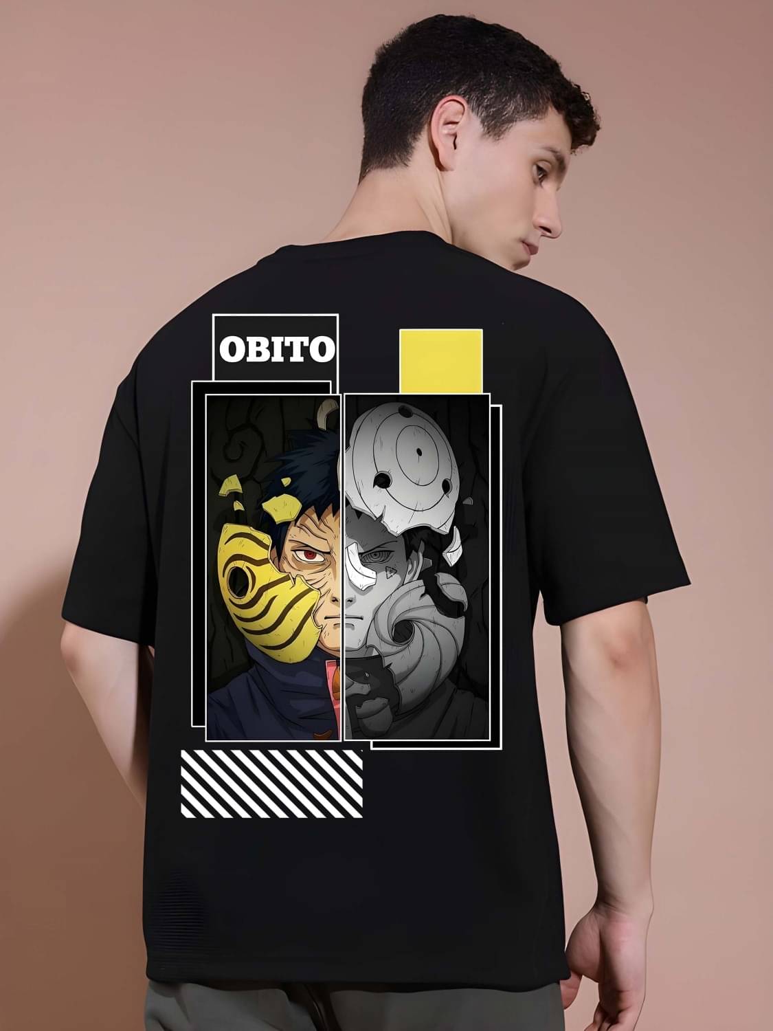Kaido Cotton Oversized Fit Self Design Half Sleeves Men's Round T-Shirt - Black ( Pack of 1 ) Kaido Cotton Oversized Fit Self Design Half Sleeves Men's Round T-Shirt - Black ( Pack of 1 )