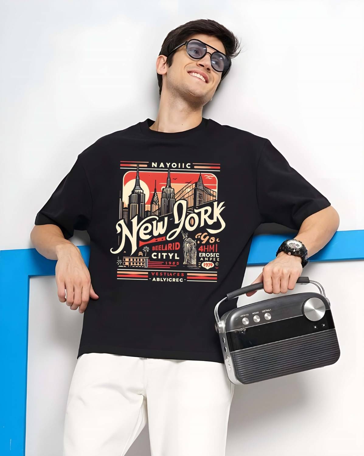 Kaido Cotton Oversized Fit Self Design Half Sleeves Men's Round T-Shirt - Black ( Pack of 1 ) Kaido Cotton Oversized Fit Self Design Half Sleeves Men's Round T-Shirt - Black ( Pack of 1 )