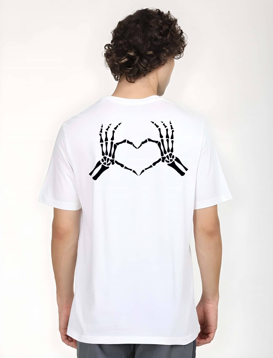     			Kaido Cotton Regular Fit Self Design Half Sleeves Men's Round T-Shirt - White ( Pack of 1 )