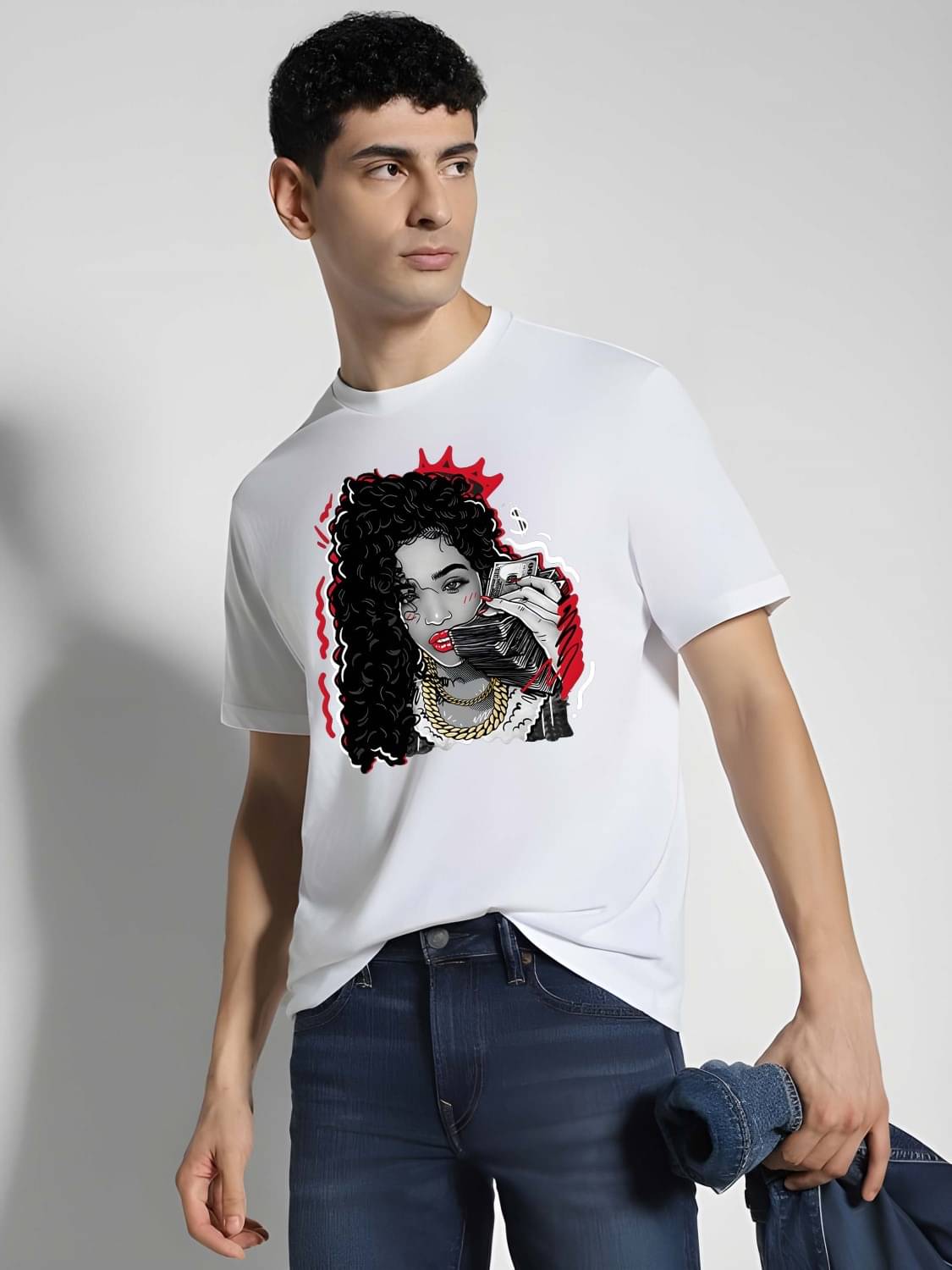 Kaido Cotton Regular Fit Self Design Half Sleeves Men's Round T-Shirt - White ( Pack of 1 ) Kaido Cotton Regular Fit Self Design Half Sleeves Men's Round T-Shirt - White ( Pack of 1 )