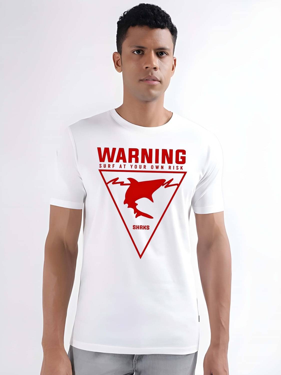 Kaido Cotton Regular Fit Self Design Half Sleeves Men's Round T-Shirt - White ( Pack of 1 ) Kaido Cotton Regular Fit Self Design Half Sleeves Men's Round T-Shirt - White ( Pack of 1 )