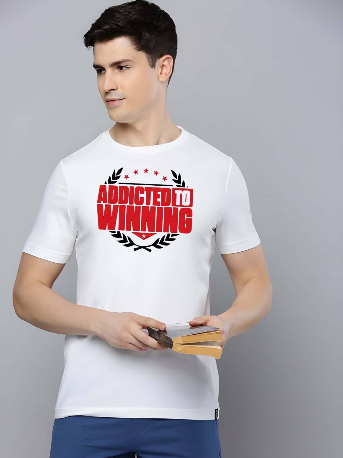 Kaido Cotton Regular Fit Self Design Half Sleeves Men's Round T-Shirt - White ( Pack of 1 ) Kaido Cotton Regular Fit Self Design Half Sleeves Men's Round T-Shirt - White ( Pack of 1 )