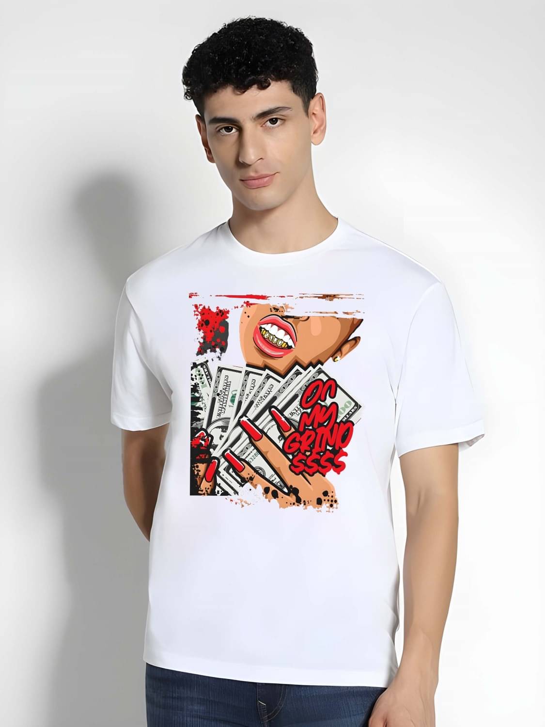 Kaido Cotton Regular Fit Self Design Half Sleeves Men's Round T-Shirt - White ( Pack of 1 ) Kaido Cotton Regular Fit Self Design Half Sleeves Men's Round T-Shirt - White ( Pack of 1 )