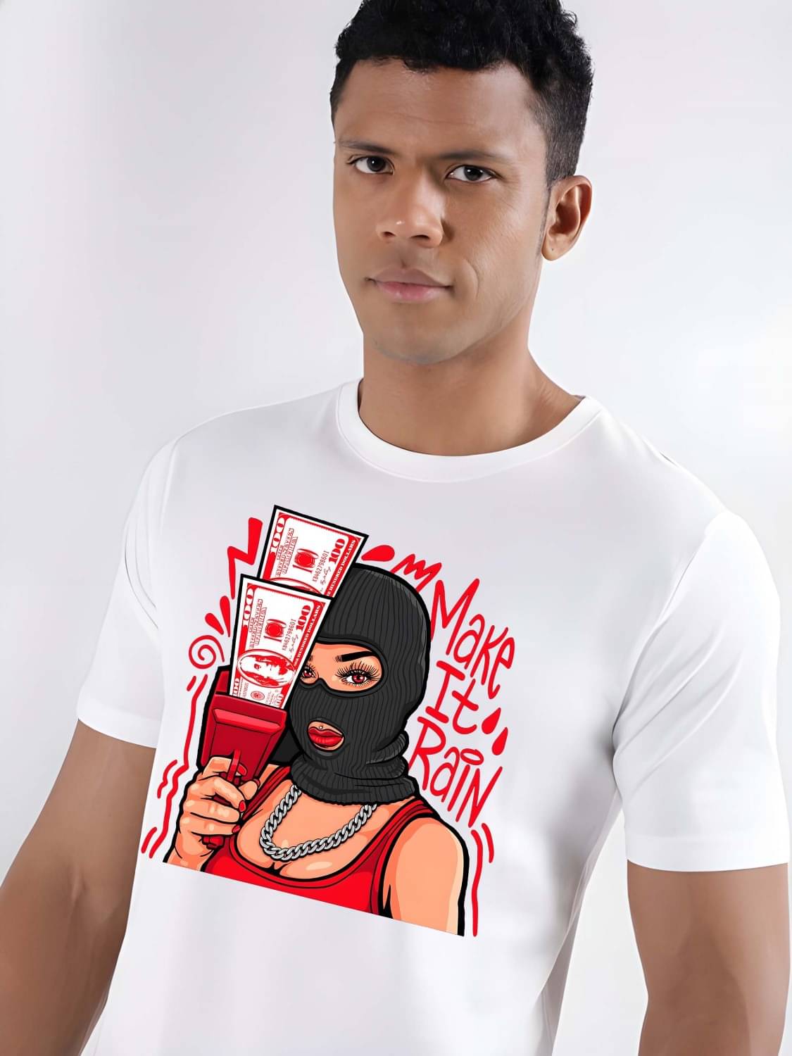 Kaido Cotton Regular Fit Self Design Half Sleeves Men's Round T-Shirt - White ( Pack of 1 ) Kaido Cotton Regular Fit Self Design Half Sleeves Men's Round T-Shirt - White ( Pack of 1 )