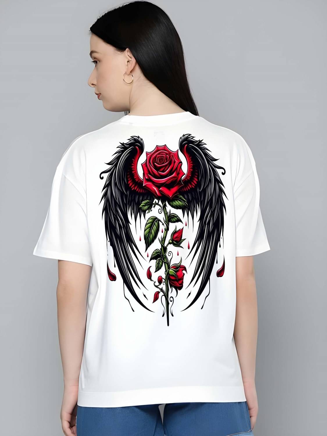Kaido Women Cotton Self Design Regular Fit Round Neck T-Shirt ( White ) Kaido Women Cotton Self Design Regular Fit Round Neck T-Shirt ( White )