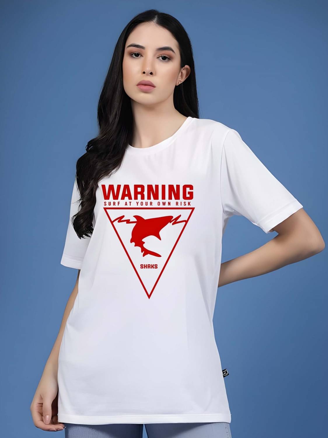 Kaido Women Cotton Self Design Regular Fit Round Neck T-Shirt ( White ) Kaido Women Cotton Self Design Regular Fit Round Neck T-Shirt ( White )