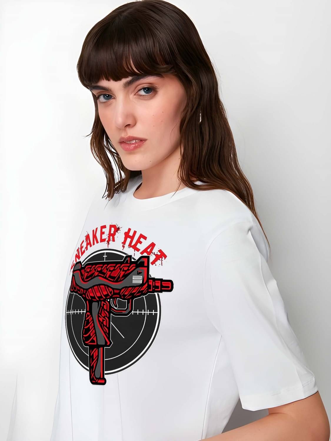 Kaido Women Cotton Self Design Regular Fit Round Neck T-Shirt ( White ) Kaido Women Cotton Self Design Regular Fit Round Neck T-Shirt ( White )