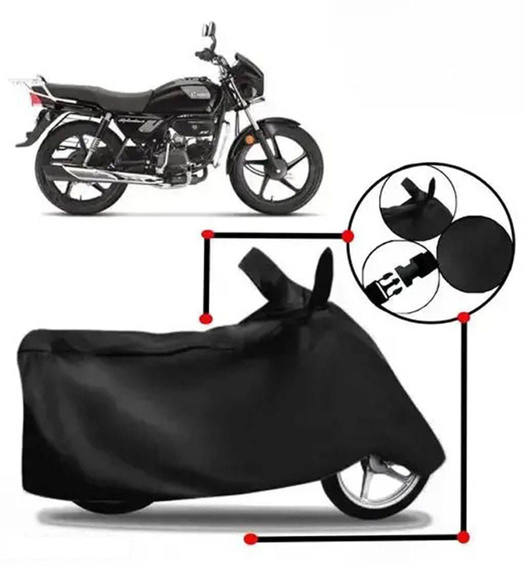 RONISH Bike Body Cover for Hero Splendor Plus ( Pack of 1 ) , Black     			RONISH Bike Body Cover for Hero Splendor Plus ( Pack of 1 ) , Black