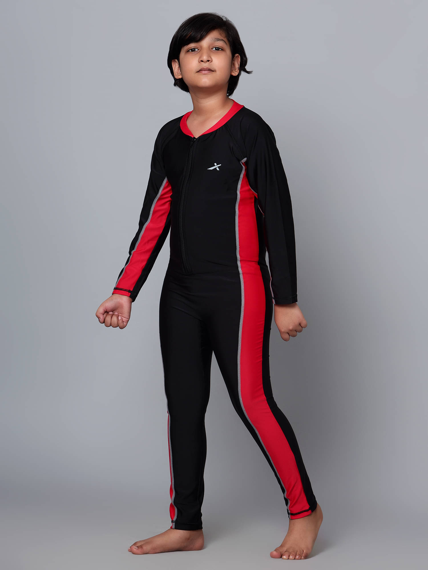     			Vector X Boys Swimming Bodysuit ( Pack of 1 , Black )