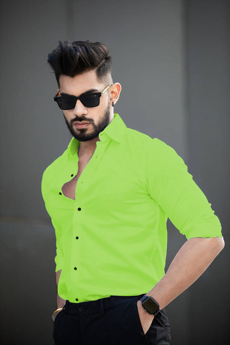 Vyzer Cotton Blend Regular Fit Solids Full Sleeves Men's Casual Shirt - Mint Green ( Pack of 1 ) Vyzer Cotton Blend Regular Fit Solids Full Sleeves Men's Casual Shirt - Mint Green ( Pack of 1 )