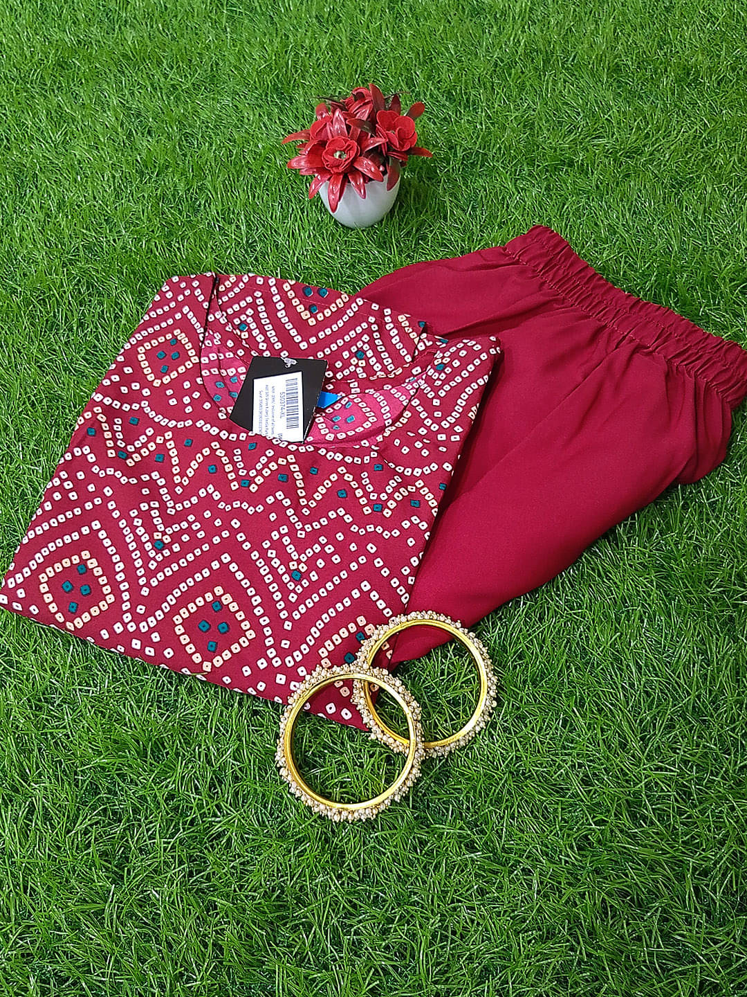     			1 Stop Fashion Pack of 1 Crepe Printed Straight Women's Kurti - ( Maroon )