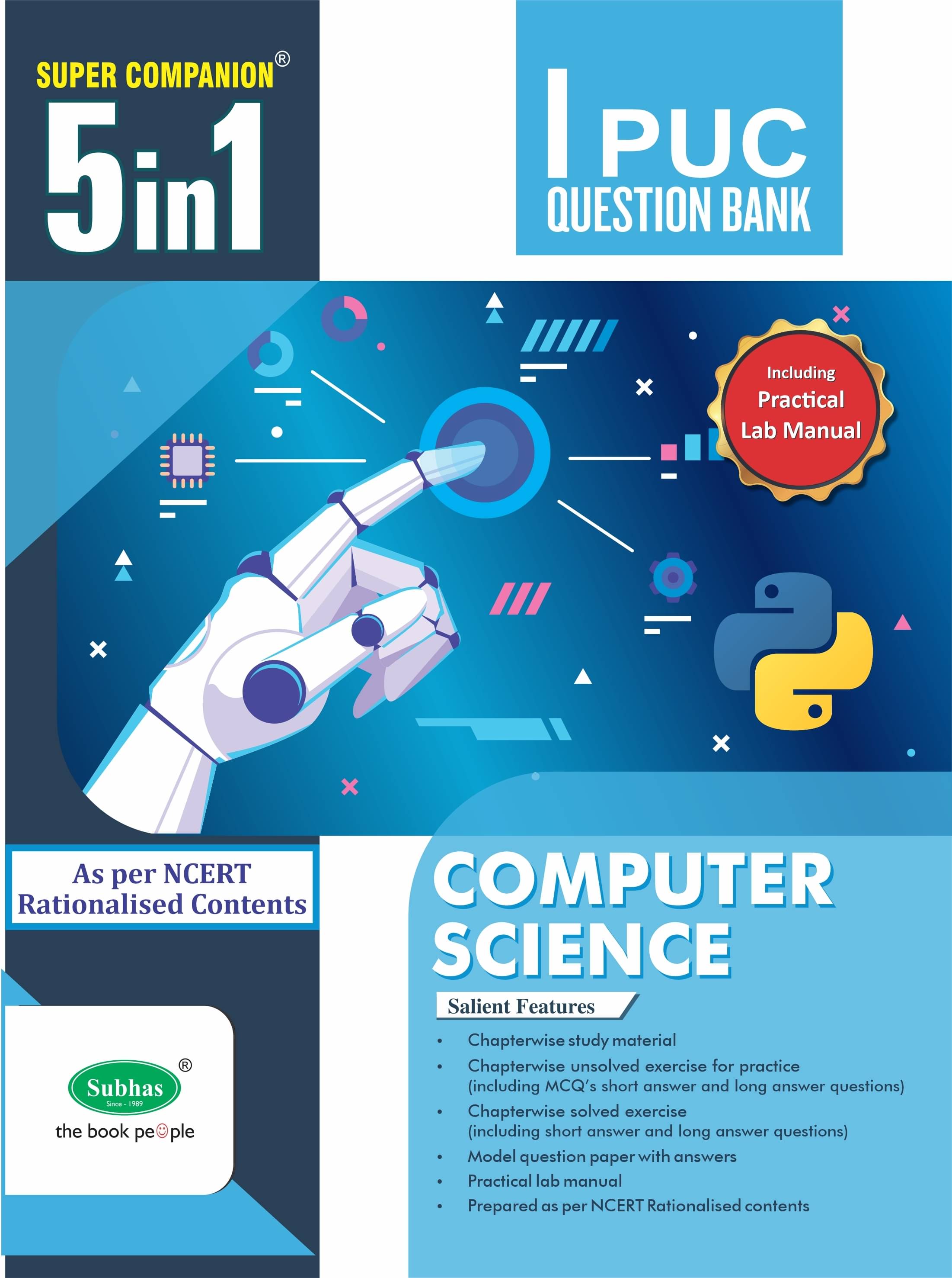 5 in 1 1st PUC Computer Science Question Bank, New Exam Pattern (Paperback, A Satish) 5 in 1 1st PUC Computer Science Question Bank, New Exam Pattern (Paperback, A Satish)