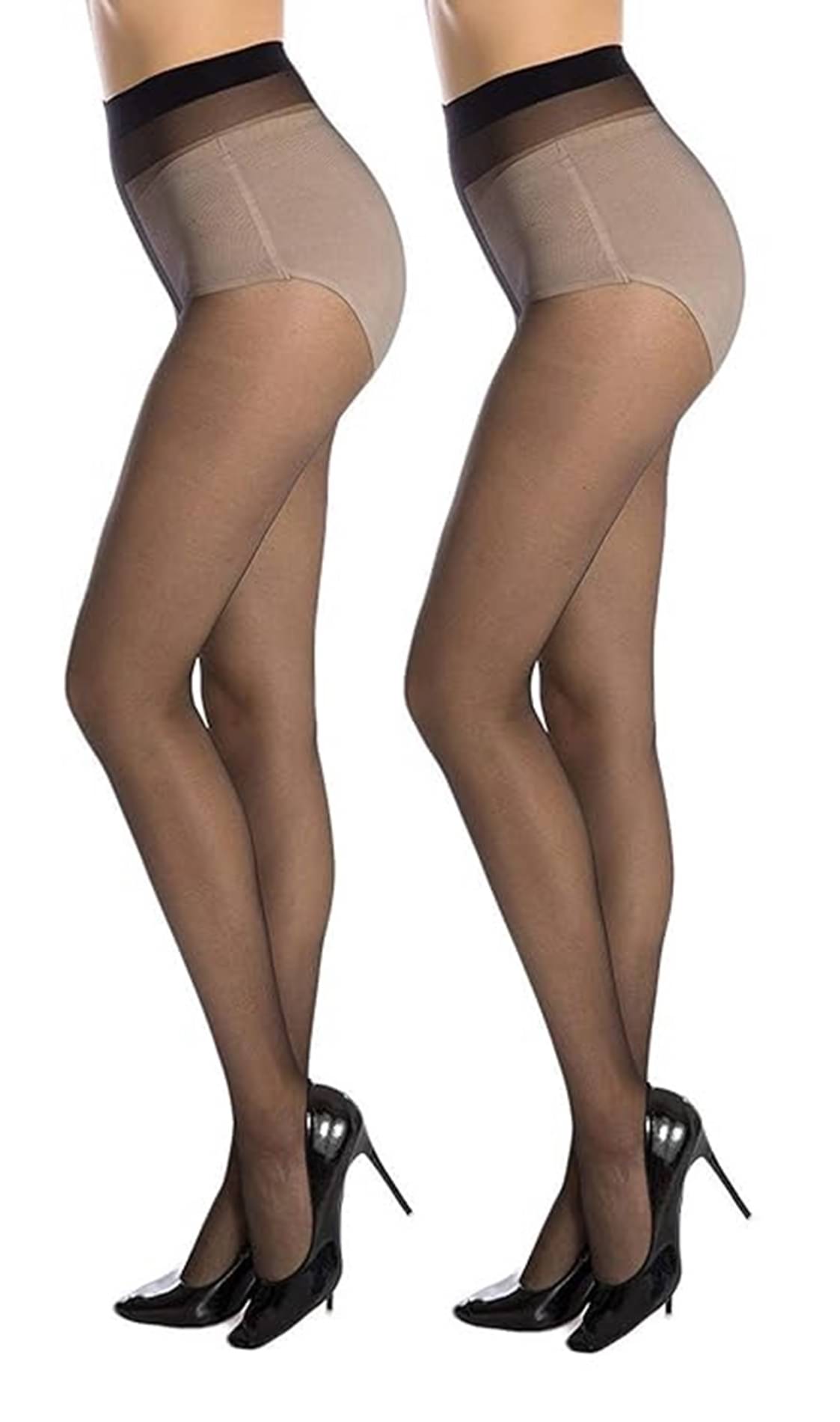 ATIPRIYA Pack of 2 Women's Nylon Full length Stockings ( Black )     			ATIPRIYA Pack of 2 Women's Nylon Full length Stockings ( Black )