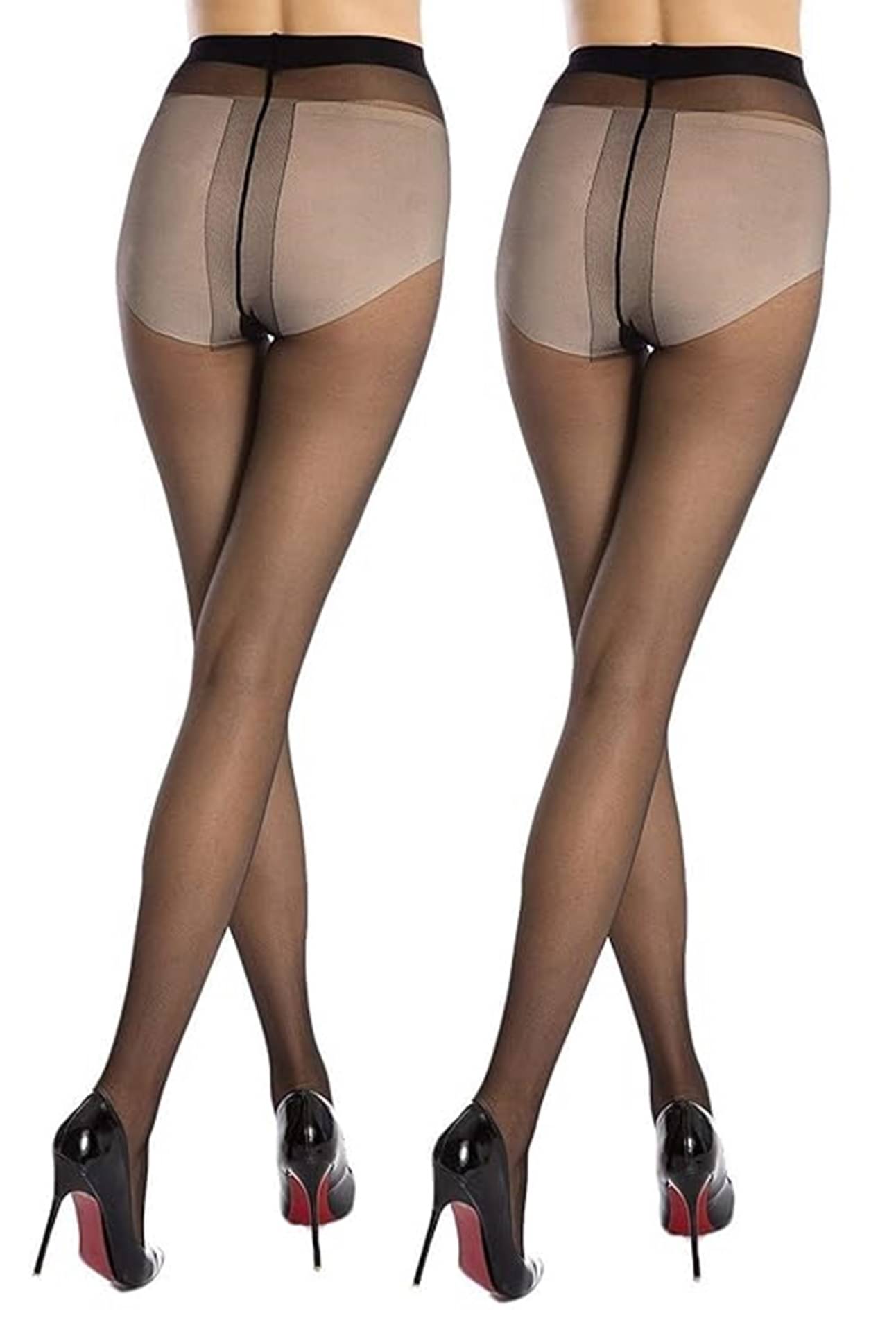 ATIPRIYA Pack of 2 Women's Nylon Full length Stockings ( Black )     			ATIPRIYA Pack of 2 Women's Nylon Full length Stockings ( Black )