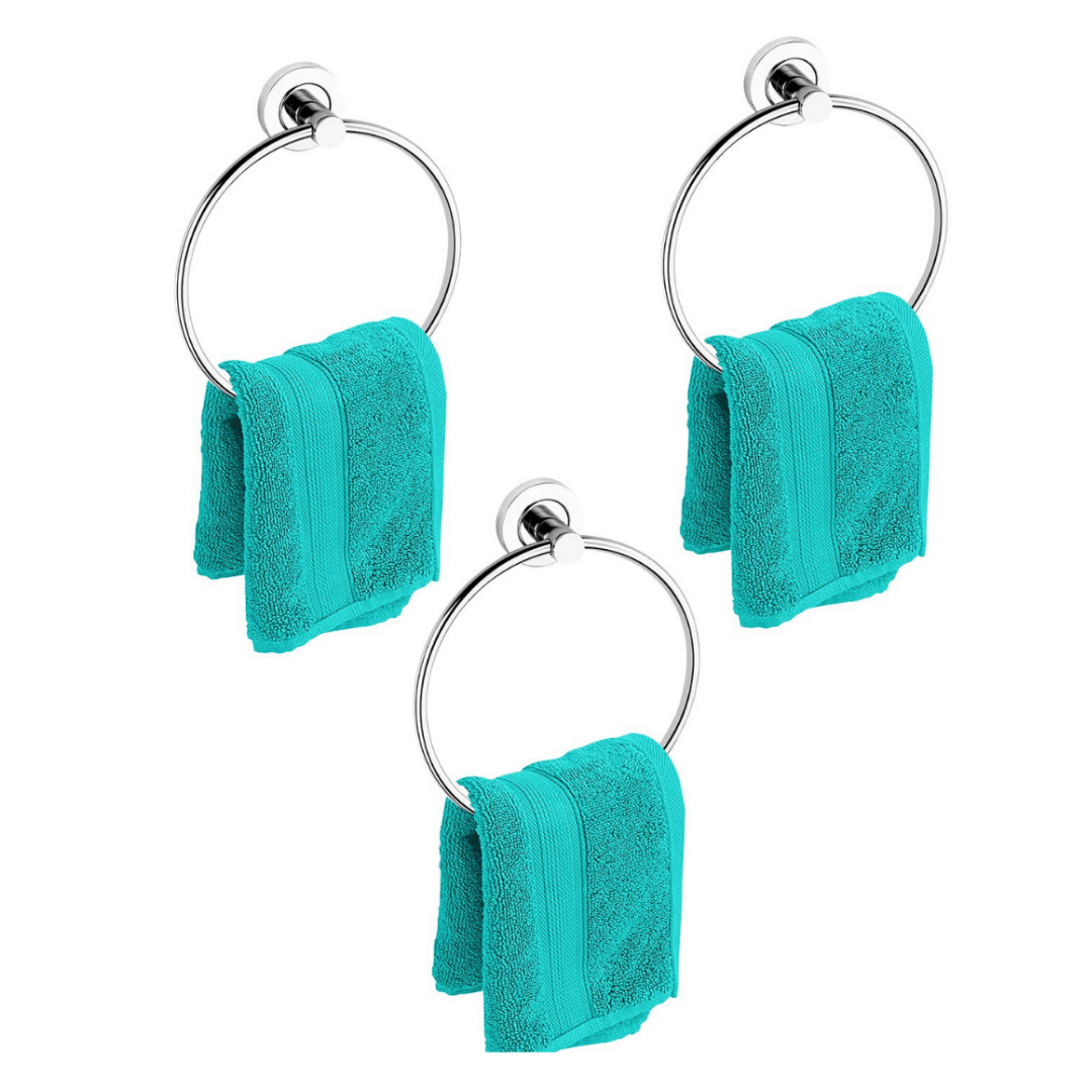 BATHONIX - Towel Hanger SS Flange Round 3pcs BATHONIX - Towel Hanger SS Flange Round 3pcs