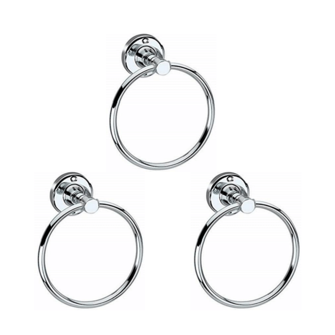     			BATHONIX - Towel Hanger Steel Round - 3Pcs