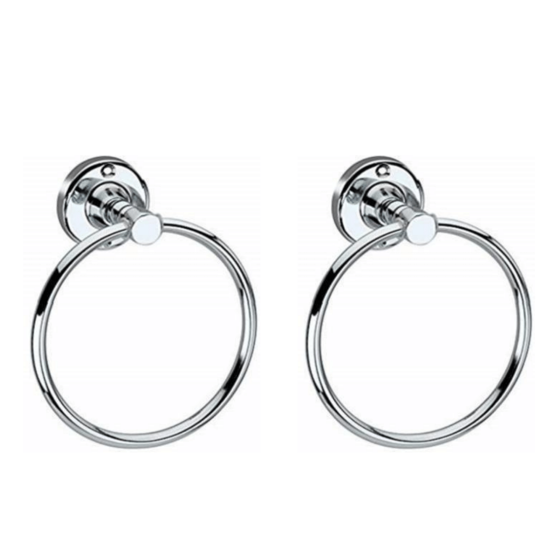     			BATHONIX - Towel Hanger Steel Round - 2Pcs