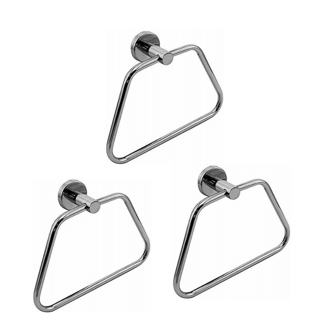     			BATHONIX - Towel Hanger Steel Triangle- 3Pcs