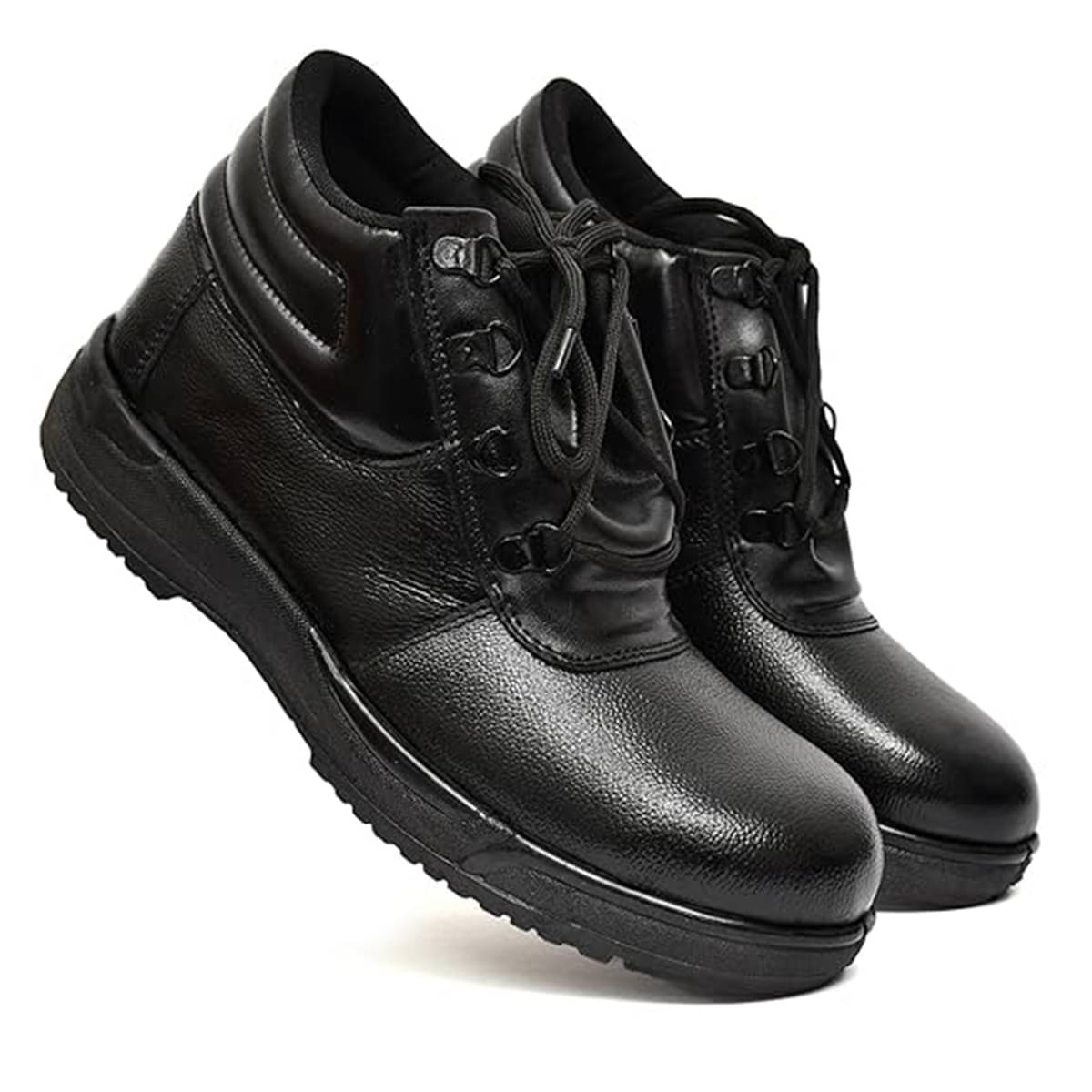     			Biggie High Ankle Black Safety Shoes