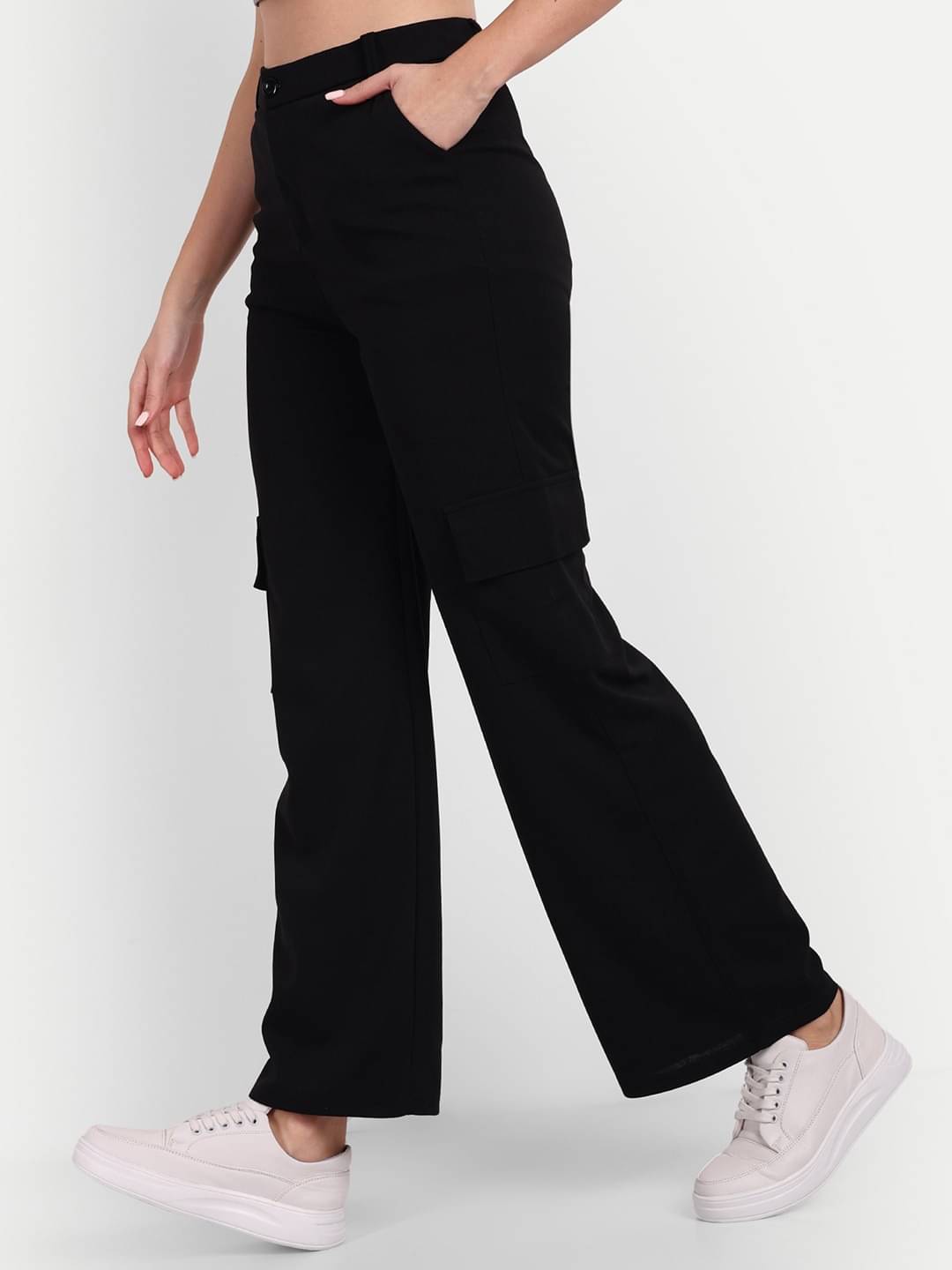     			Broadstar Pack of 1 Lycra Straight Women's Cargo Pants ( Black )