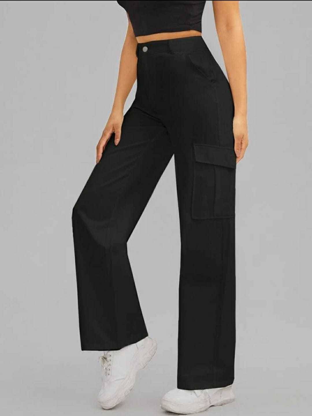    			Broadstar Pack of 1 Lycra Straight Women's Cargo Pants ( Black )