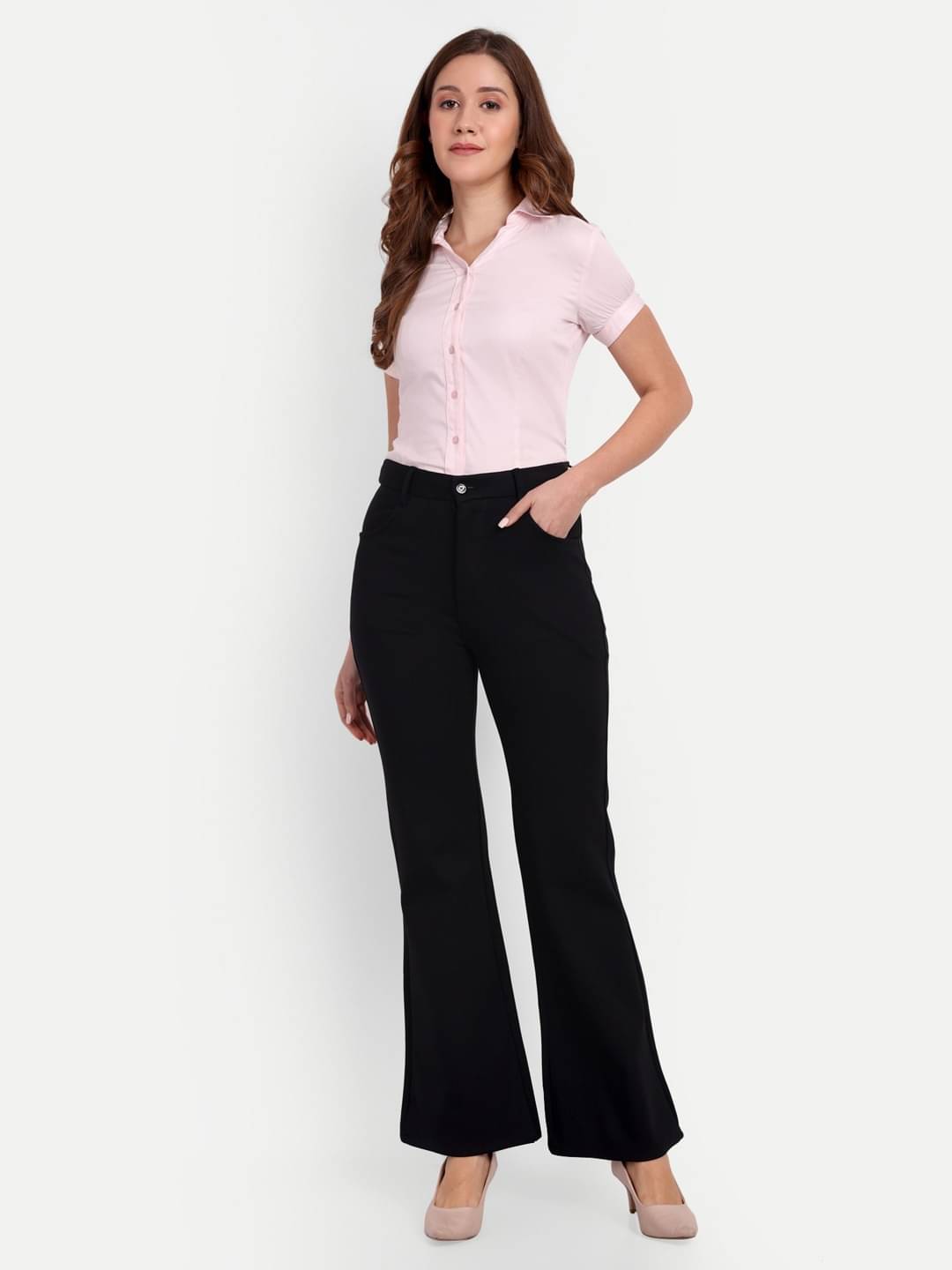     			Broadstar Pack of 1 Polyester Bootcut Women's Bootcut Pants ( Black )