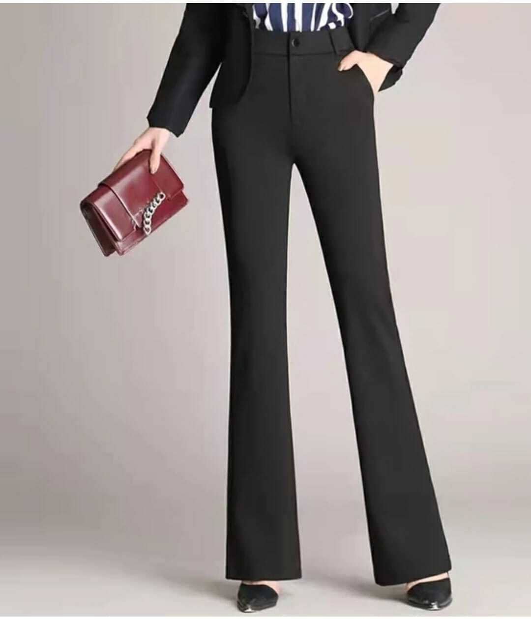 Broadstar Pack of 1 Polyester Bootcut Women's Bootcut Pants ( Black ) - Trousers | Buy online on ZillyBuy