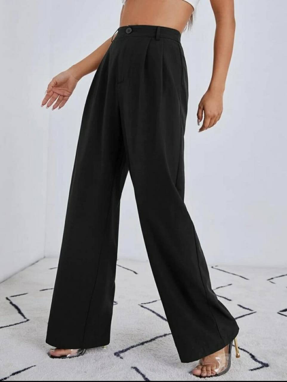     			Broadstar Pack of 1 Polyester Straight Women's Casual Pants ( Black )