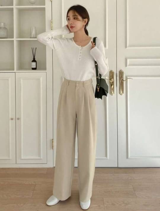     			Broadstar Pack of 1 Polyester Straight Women's Casual Pants ( Beige )