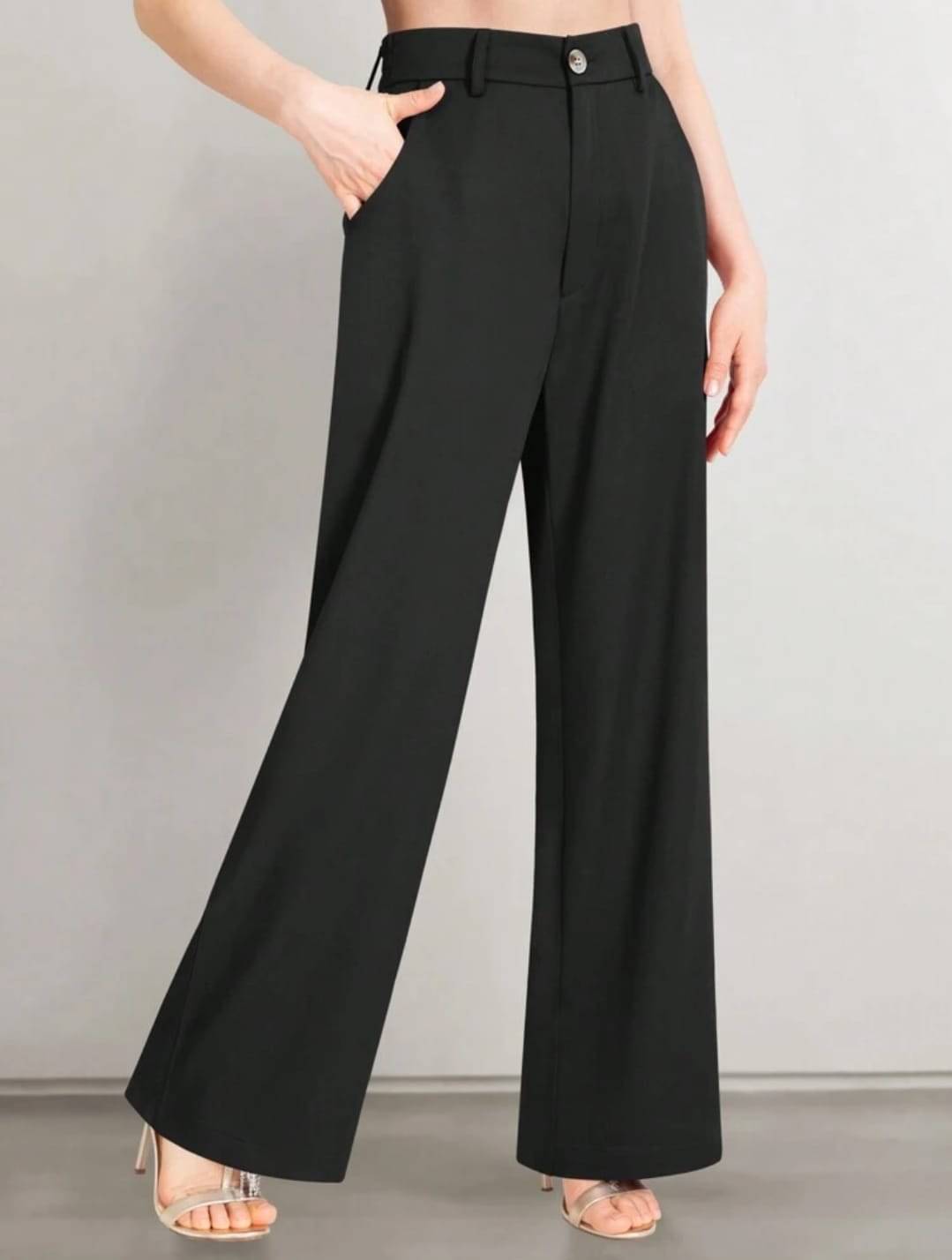     			Broadstar Pack of 1 Polyester Straight Women's Casual Pants ( Black )