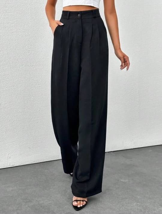     			Broadstar Pack of 1 Polyester Straight Women's Casual Pants ( Black )
