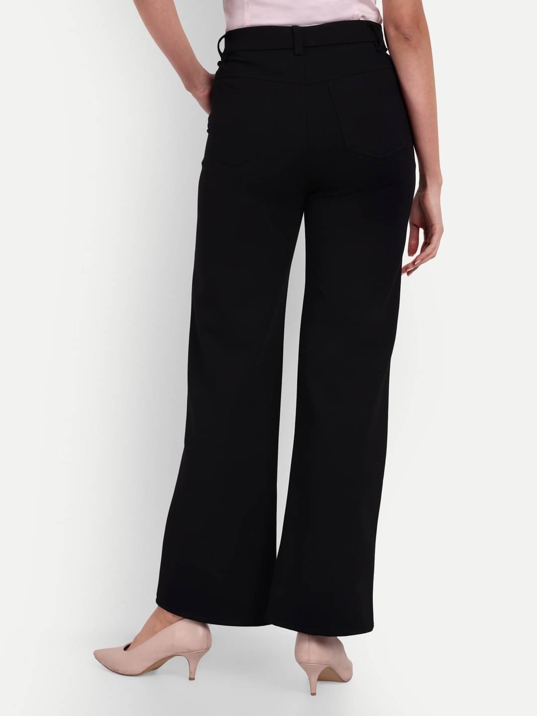     			Broadstar Pack of 1 Polyester Straight Women's Casual Pants ( Black )