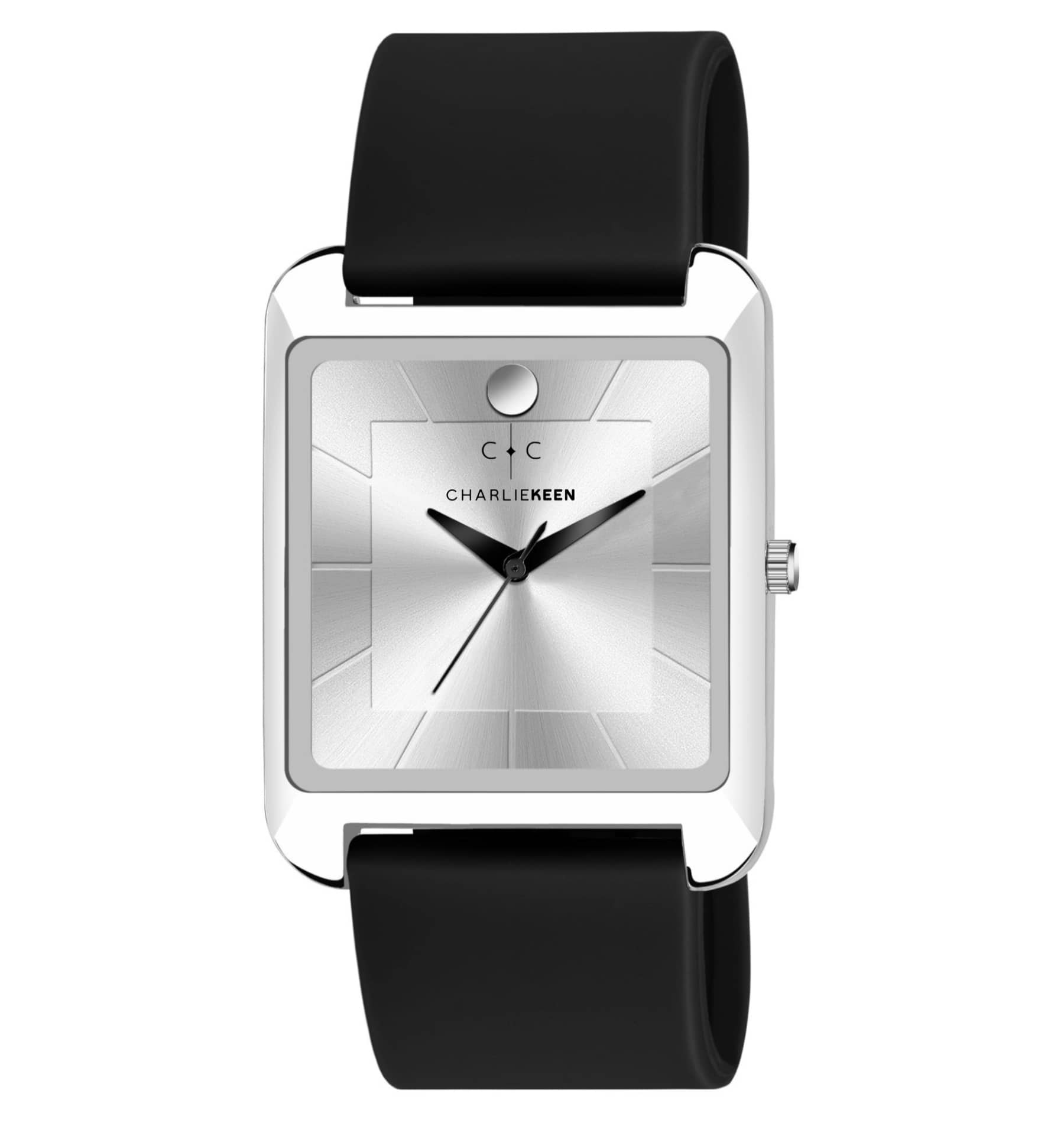 CHARLIEKEEN Black Silicon Analog Womens Watch