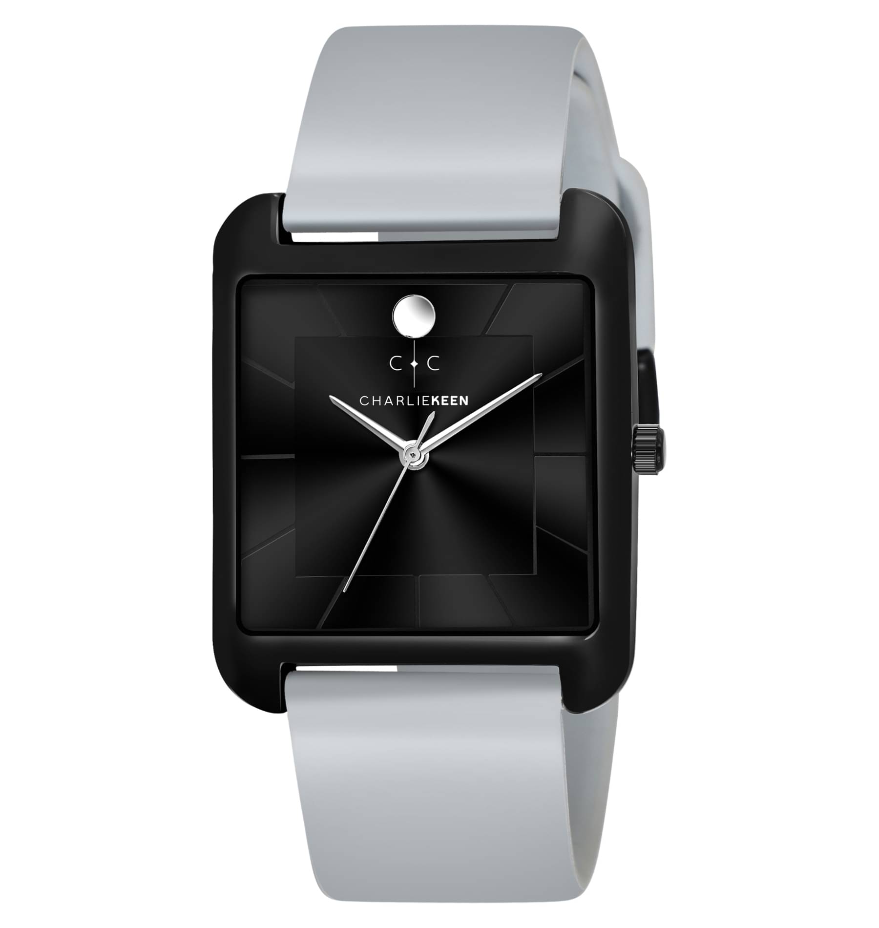     			CHARLIEKEEN Dark Grey Silicon Analog Womens Watch