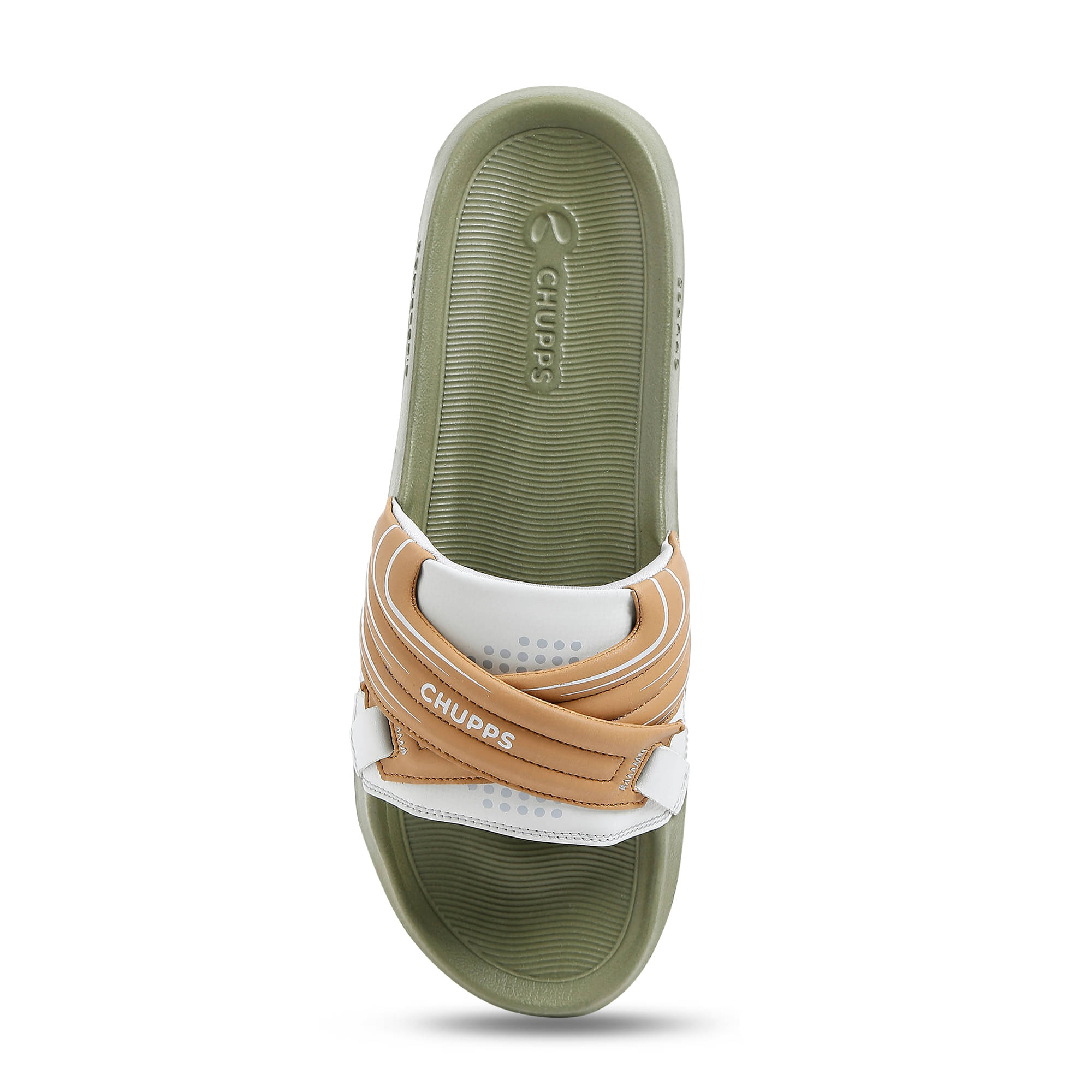     			CHUPPS Olive Men's Slide Flip Flop