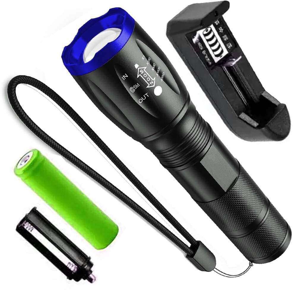     			CRS - 20W Rechargeable Flashlight Torch ( Pack of 1 )
