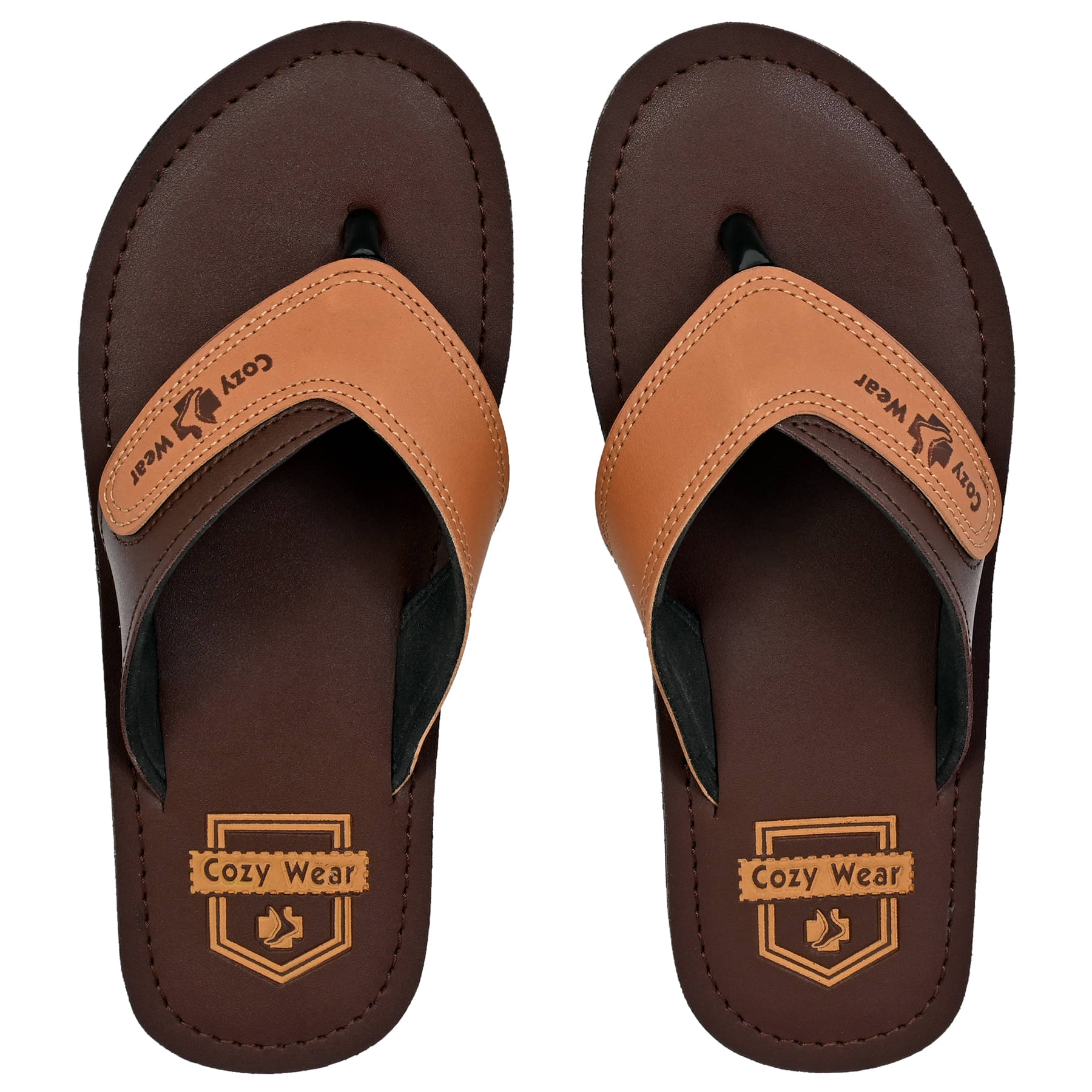     			Cozy Wear Khaki Men's Thong Flip Flop