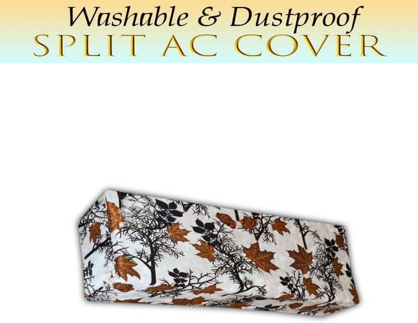 Crosmo Single Polyester Beige AC Cover for Split AC