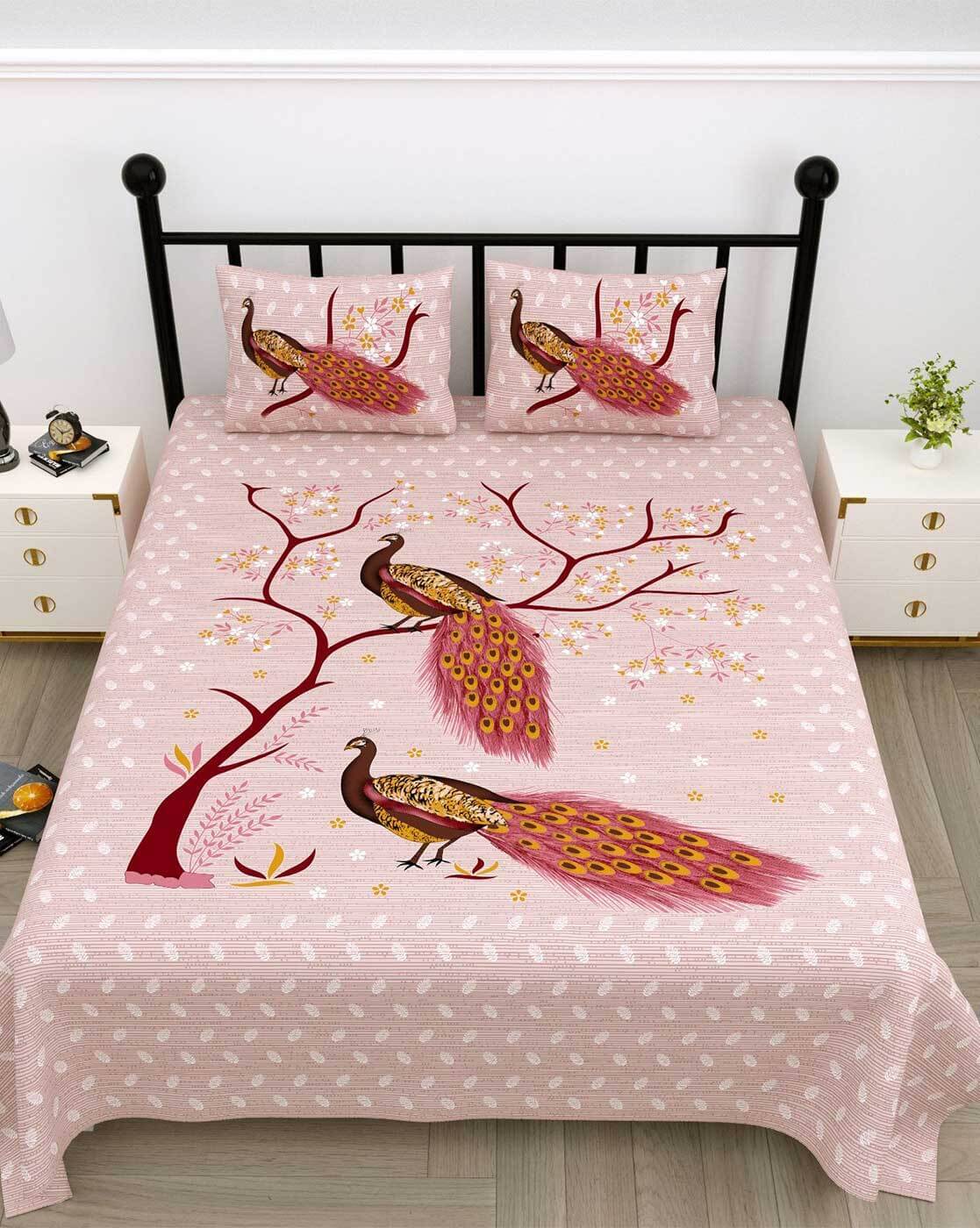     			DESHBANDHU DBK Cotton 1 Double Bedsheet with 2 Pillow Covers ( Red )
