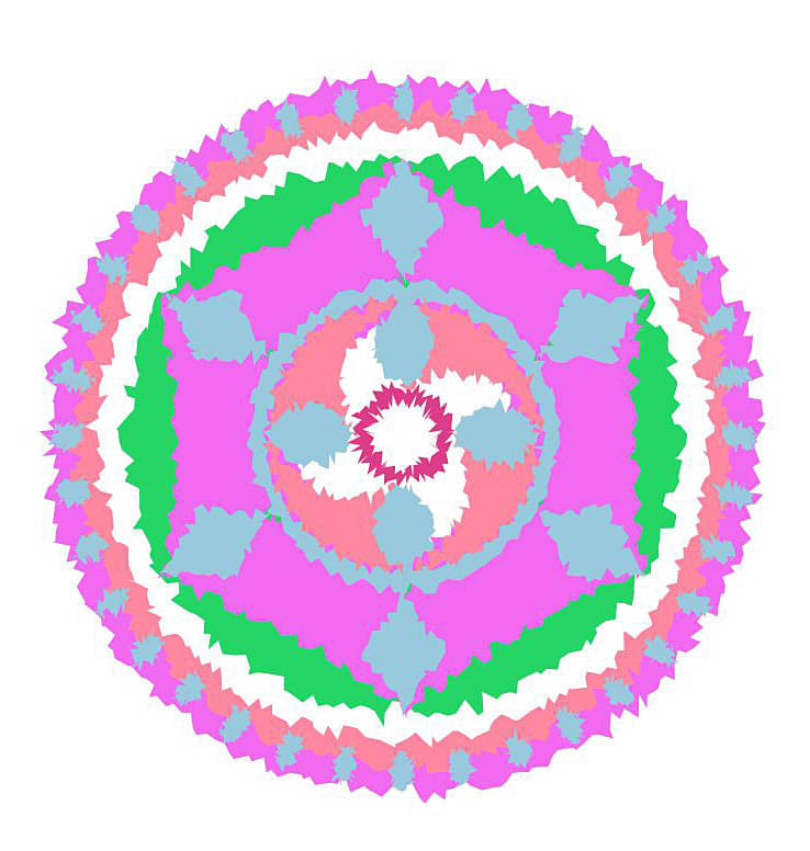     			Decor Villa Multicolour Paper Rangoli - Pack of 1